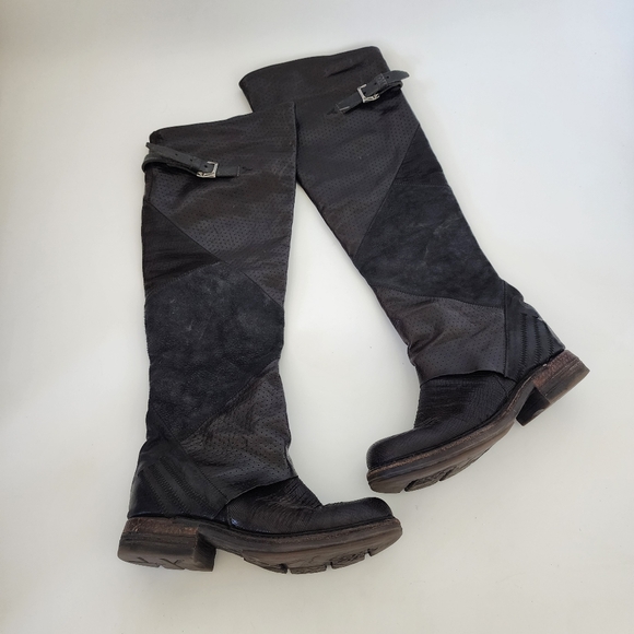 A.S. 98 Black leather knee high boots size 37 us 6.5 - Picture 12 of 12